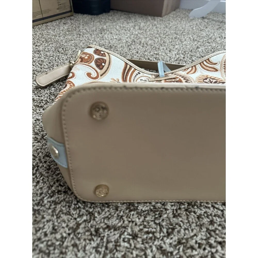 Spartina 449 Tapestry And Leather Bucket Bag Shoulder Purse